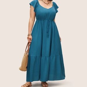Elegant Blue Maxi Dress